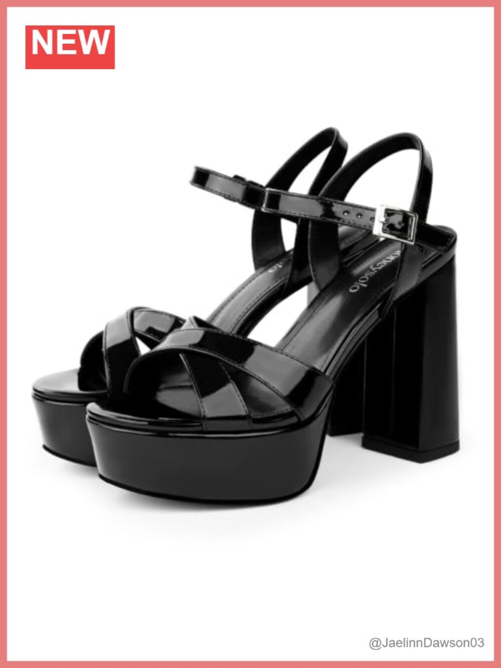 Chunky High Heel Platform Sandals Open Toe Ankle Strap